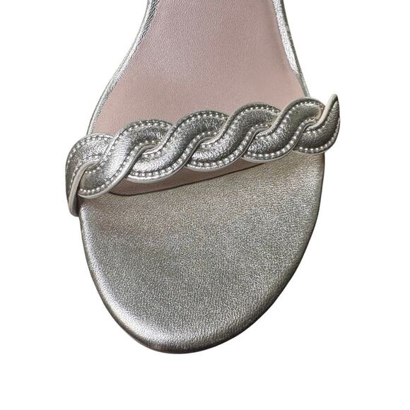 NEW STUART WEITZMAN Dancer Twistie 75 Leather Stiletto Sandal Gold Womens Sz 6.5 - Picture 5 of 11